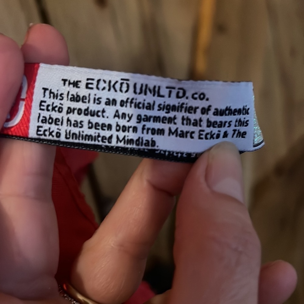 Echo Complex Red/Black/White Pattern Button Down … - image 5